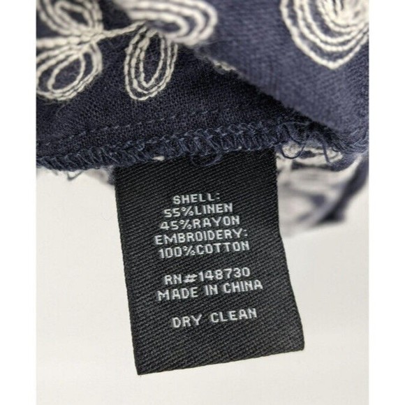 Label by Five Twelve Off Shoulder Dress Navy White Embroider - Picture 4 of 5